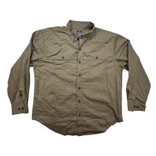 Ridgecut Shirt Mens XL Brown Button Up Workwear Outdoor Long Sleeve Toughwear