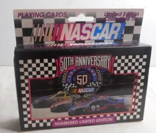 50th Anniversary NASCAR Limited Edition 2 Decks Playing Cards in Collector's Tin