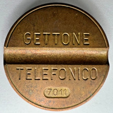Gettone Telefonico Coin Italy 7011 Telephone Token Vintage Bronze? 5.9g