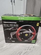 Xbox One Thrustmaster Ferrari 458 Spider Racing Steering Wheel & Pedal With Box