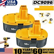 2PACK 18V Replacement For Dewalt 18 VOLT DC9096 DC9098 Battery DC9099 DC9096-2