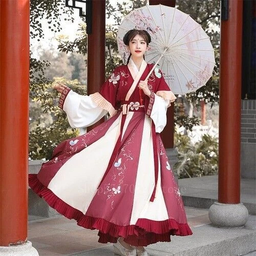 Fairy Ancient Chinese Hanfu Dress Costume Embroidery Ming Dynasty Princess Folk - Picture 1 of 27