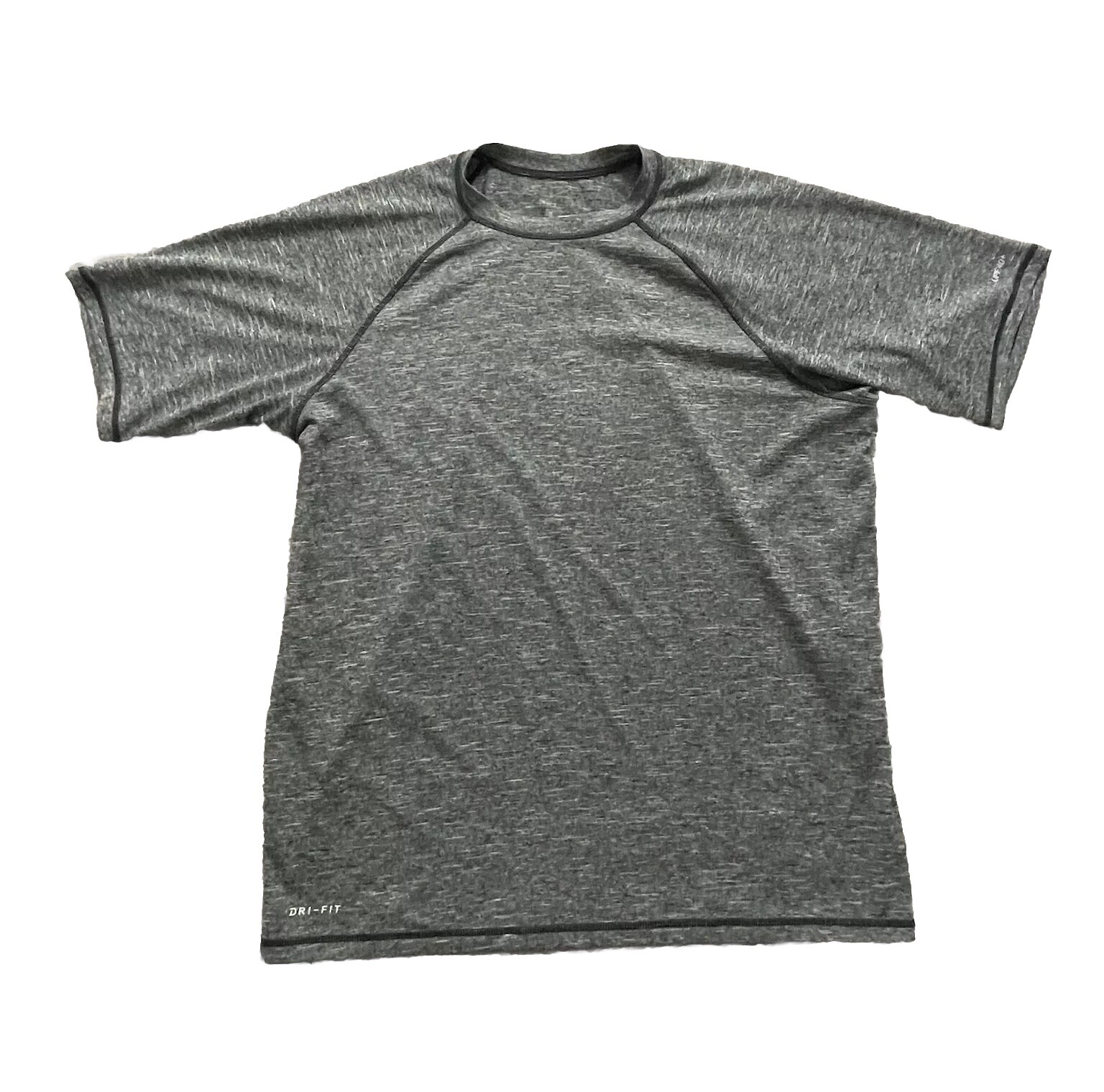 Nike Compression Shirt Mens M Gray Athletic Dri-Fit Short Sleeve Pullover Medium