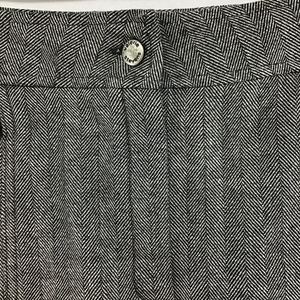 Falda recta Valerie Stevens gris espiga lana marca de lana talla 6 usada en excelente estado Foto 3 de 4
