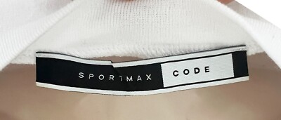 SPORTMAX CODE 馬モチーフ フリンジ Tシャツ L Max Mara MAX MARA/SPORTMAX CODE WHITE COTTON RUFFLE/LACE TOP SHIRT SIZE
