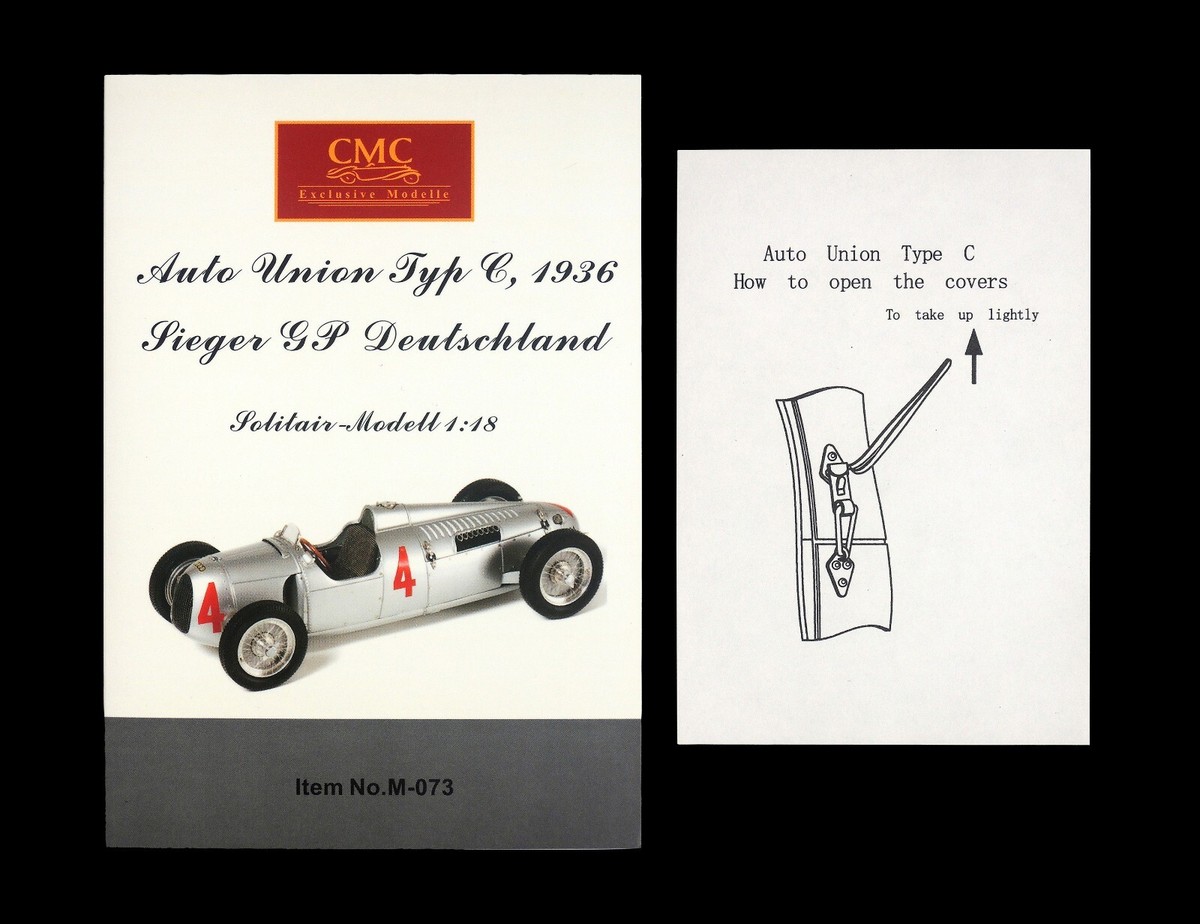 【希少品】 CMC GmbH Auto Union Type C 1/18 CMC Auto Union Type C 1/18 - diecast review - YouTube