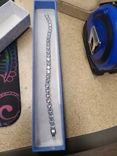 The Skyline Collection Silvertone CZ Tennis Bracelet 7.5"