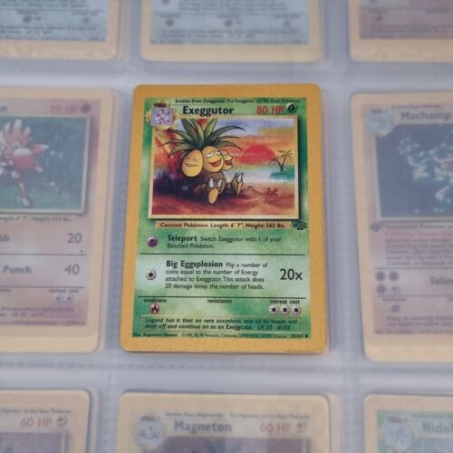 Exeggutor 35/64 Prism HOLO Jungle Vending Golden Sticker Pokémon Card Vintage - Picture 1 of 2
