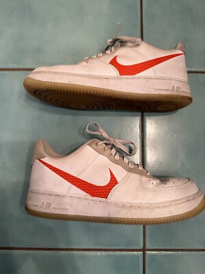 Size 8.5 - Nike Air Force 1 Low Orange Swoosh 2020