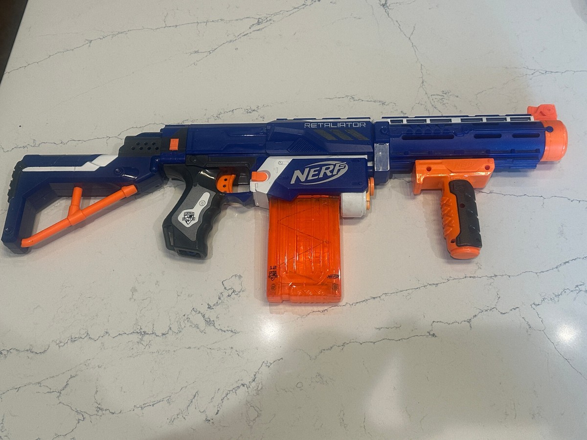 HOT* Nerf N-Strike Elite XD Blue Retaliator Complete Blaster