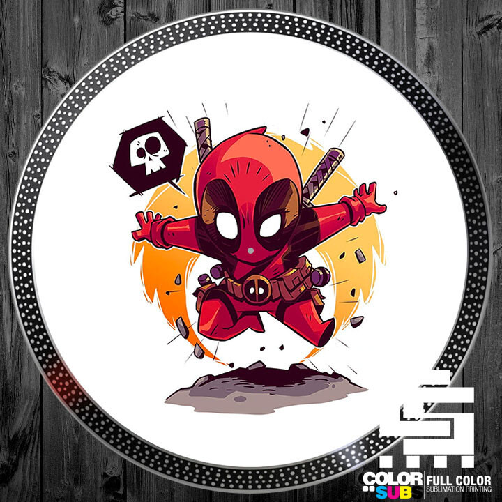 Single DJ Turntable Slipmat 12 inch - DEADPOOL comic record art vinyl ...