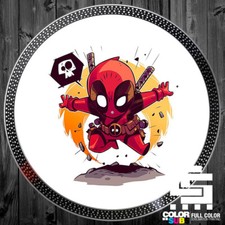 Single DJ Turntable Slipmat 12 inch - DEADPOOL comic record art vinyl slip mat
