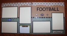Football scrapbook pages each 12 x 12 handmade photo ready sports pages