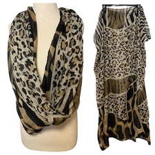 SCARF  Animal Print Multifuncional Scarve Size 42 X 70 