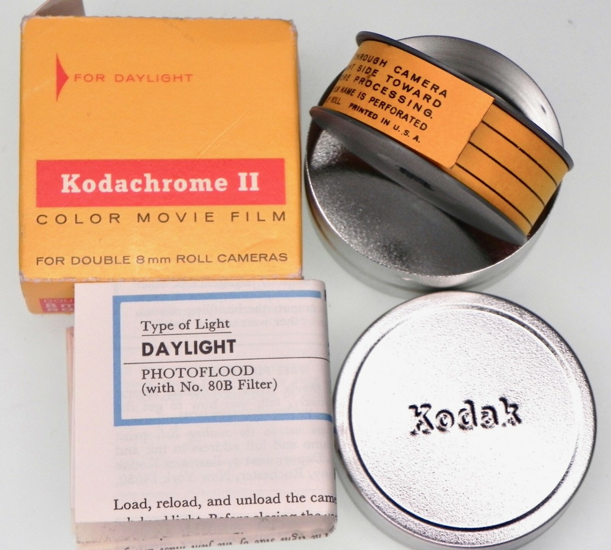 kodack フィルム Kodachrome II 25ft. Daylight Double 8mm Color Movie Film