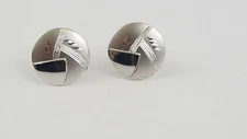 JML Signed Silver Tone Cufflinks Very Classy Stylish Vintage Pair Fashion