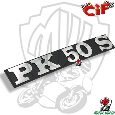 Targhetta In Metallo Per Cofano Vespa PK 50 - Scritta Decorativa Originale - Foto 7