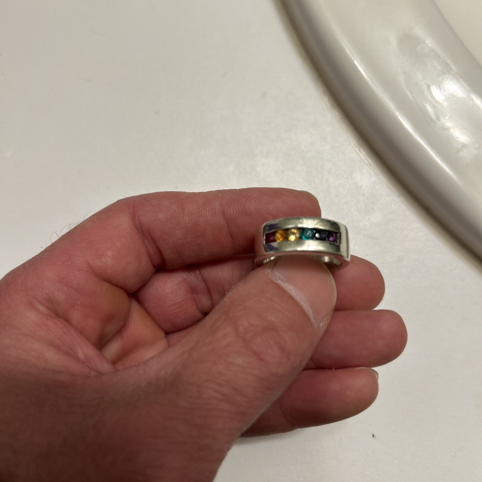 925 Silver Rainbow Ruby Emerald Citrine Sapphire … - image 6