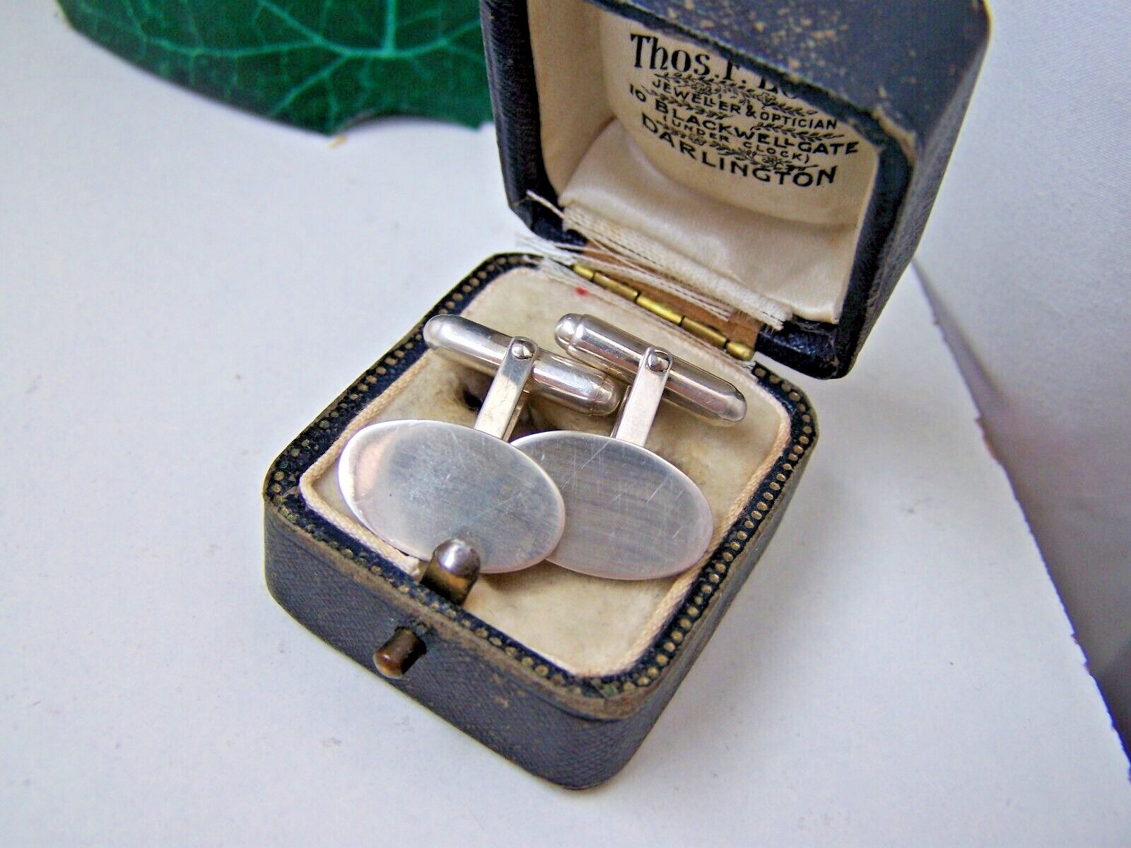 SUPERB 925 SOLID STERLING SILVER CUT CUFFLINKS NO… - image 3