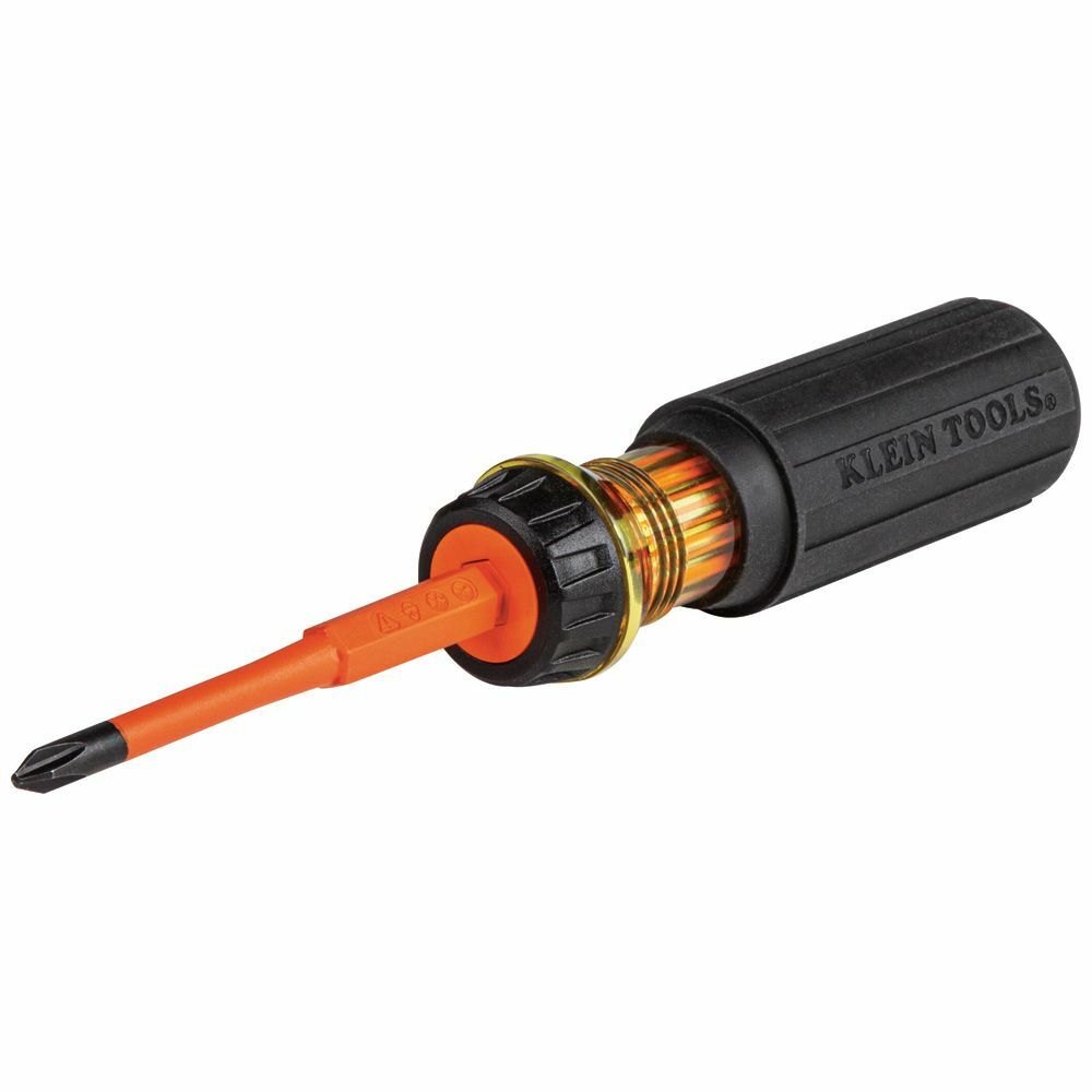 Klein 32293 Flip-Blade Insulated Screwdriver, 2-in1, Ph Bit #2, Sl