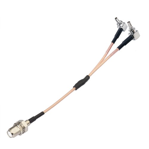 F Type Female to Dual TS9/CRC9 Splitter Cable RG316 6" Y Type for 3G 4G Antenna - Picture 6 of 8