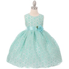 AQUA Size 4 Flower Girl Dress Wedding Birthday Party Graduation Bridesmaid Party