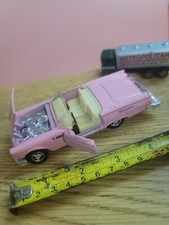 Vintage 1956 Ford Thunderbird SS4302-3 Friction Powered Pink Toy Car Free Bonus