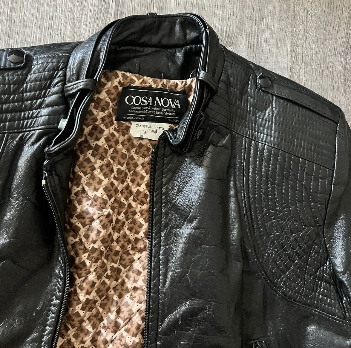 Vintage Cosa Nova Classic Motorcycle Jacket Size Small 38 Vintage Cosa Nova Classic Motorcycle Jacket Size Small 38