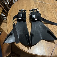 Force Fin Original/Pro Classic Swim Fins Black Adjustable Heel Strap USA