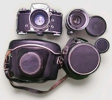 EXAKTA VX IIA Ihagee Dresden 35mm Camera, 2 Lenses, Camera case Rear Window