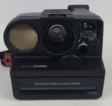 Polaroid One Step Sonar Pronto Land Instant SX-70 Film Camera Vintage W/Strap
