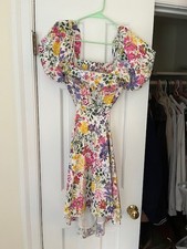 Astr, floral backless mini dress, Medium