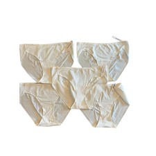 New Soma Vanishing Edge Bikini Panties Sz Large Ivory 5 Pack
