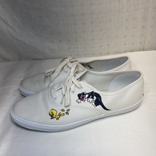 Keds Looney Tunes Embroidered Sylvester Tweety Women's 9 Vtg 90s Y2K