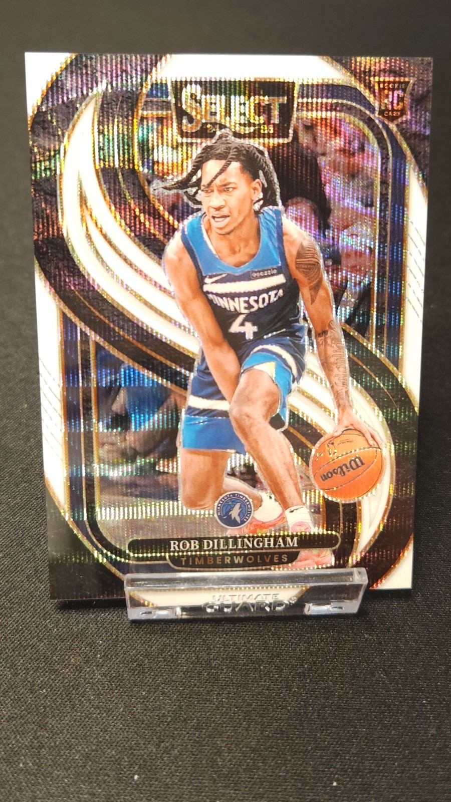 2024 2025 Panini Select Premier Rob Dillingham RC White Wave Prizm /99 No. 187