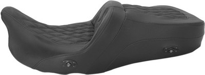 Saddlemen 808-07B-182HCT Lattice Stitch Heated Roadsofa Seat, Black