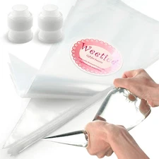 Pastry Piping Bags 100 Pack12inch Disposable Cake Decorating Bags Antiburst Cupc