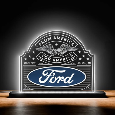 Ford Motor Company From America Desk Lamp LED Sign, Vintage, Bar, Man Cave, USB