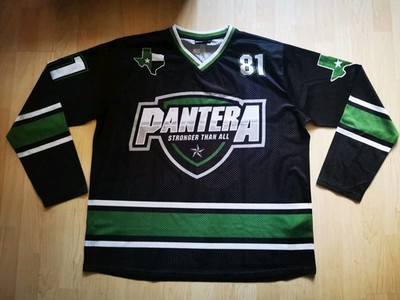 Stronger Than All Pantera Jersey Men's Heavy Metal Hockey Mesh Jersey, 3XL 