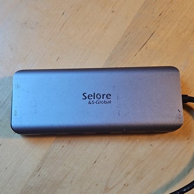 Selore & S-Global Portable USB-C to VGA Adapter 1:1 Gray Universal