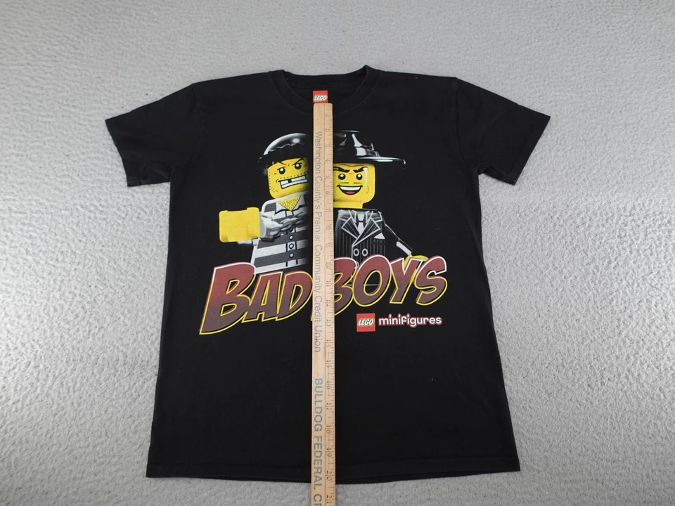 LEGO минифигурки рубашка молодежи 10/12 черный плохой мальчиков графический футболка Kids 2014 хлопок - Изображение 2 из 4