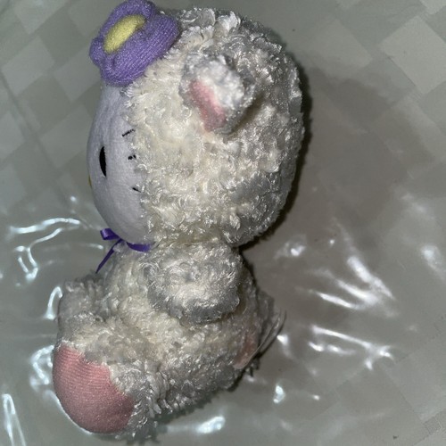 Ty Beanie Babies Sanrio Hello Kitty Lamb Suit plush 6” stuffed Sheep purple bow - Picture 6 of 6