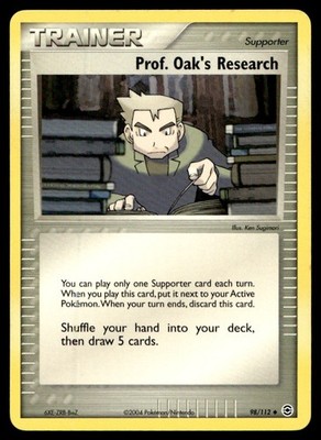 EX-NM FireRed & LeafGreen Prof. Oak's Research Uncommon 98/112 2004 Pokemon TCG