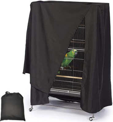 Waterproof Bird Cage Cover 33.8 x 24 x 46.8 Inch Blackout Parrot Cage Accessory
