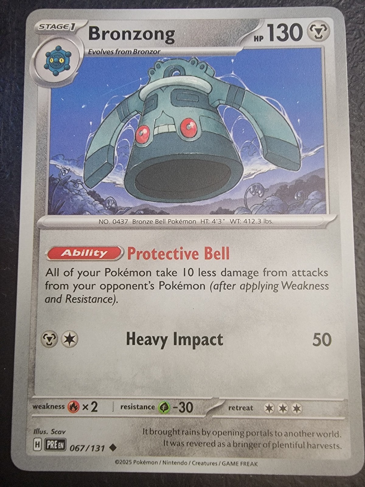 Pokemon TCG Bronzong 067/131 Sv: Prismatic Evolutions Regular NON-Foil