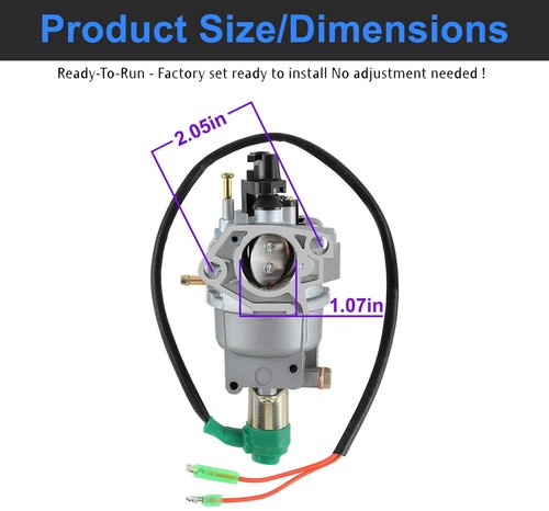 Homelite HGCA5000 HU40500 5000 Watt 389cc Generatore Carburatore Carb - Foto 4 di 5