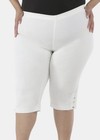 Just My Size Women’s White Pull On Capri Pant W/Bling Tab Hem Size 0X NWT — photo 9