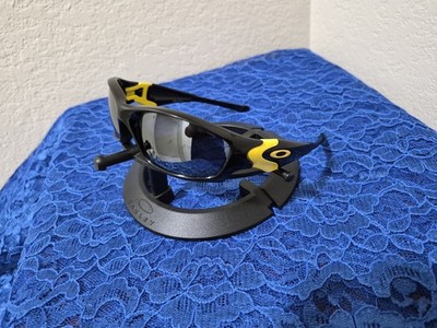 Oakley Lance Armstrong Livestrong Straight Jacket Sunglasses Black Yellow Y2K