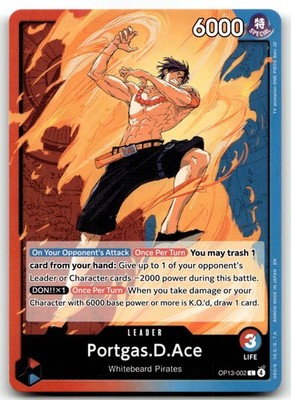 Portgas.D.Ace (002) L Carrying On His Will OP13-002 One Piece TCG