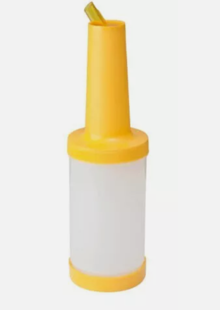 Store & Pour Yellow - Save and Serve Pourer 1ltr - Cocktail Pourer Drink Storage
